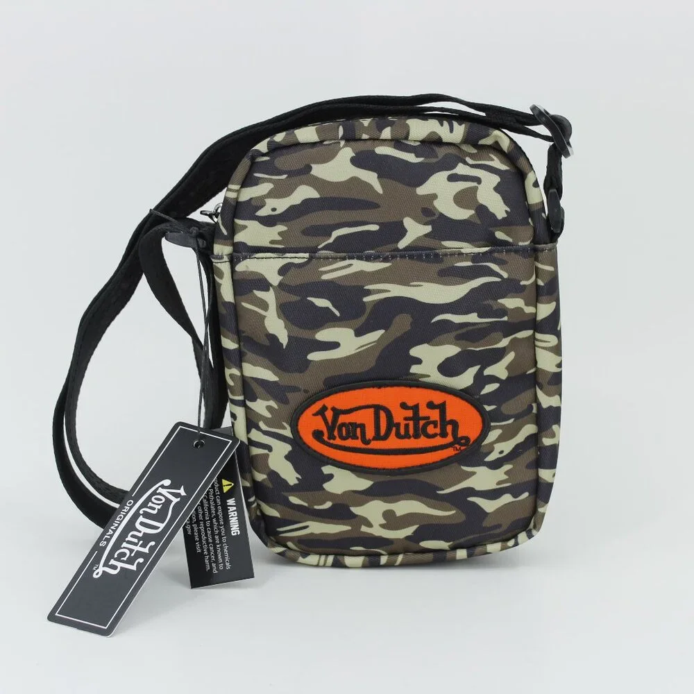 Von Dutch Camo Crossbody Bag - New